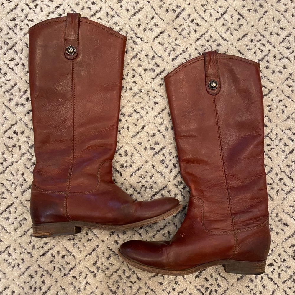 Frye Melissa Button Boot In Cognac - image 1